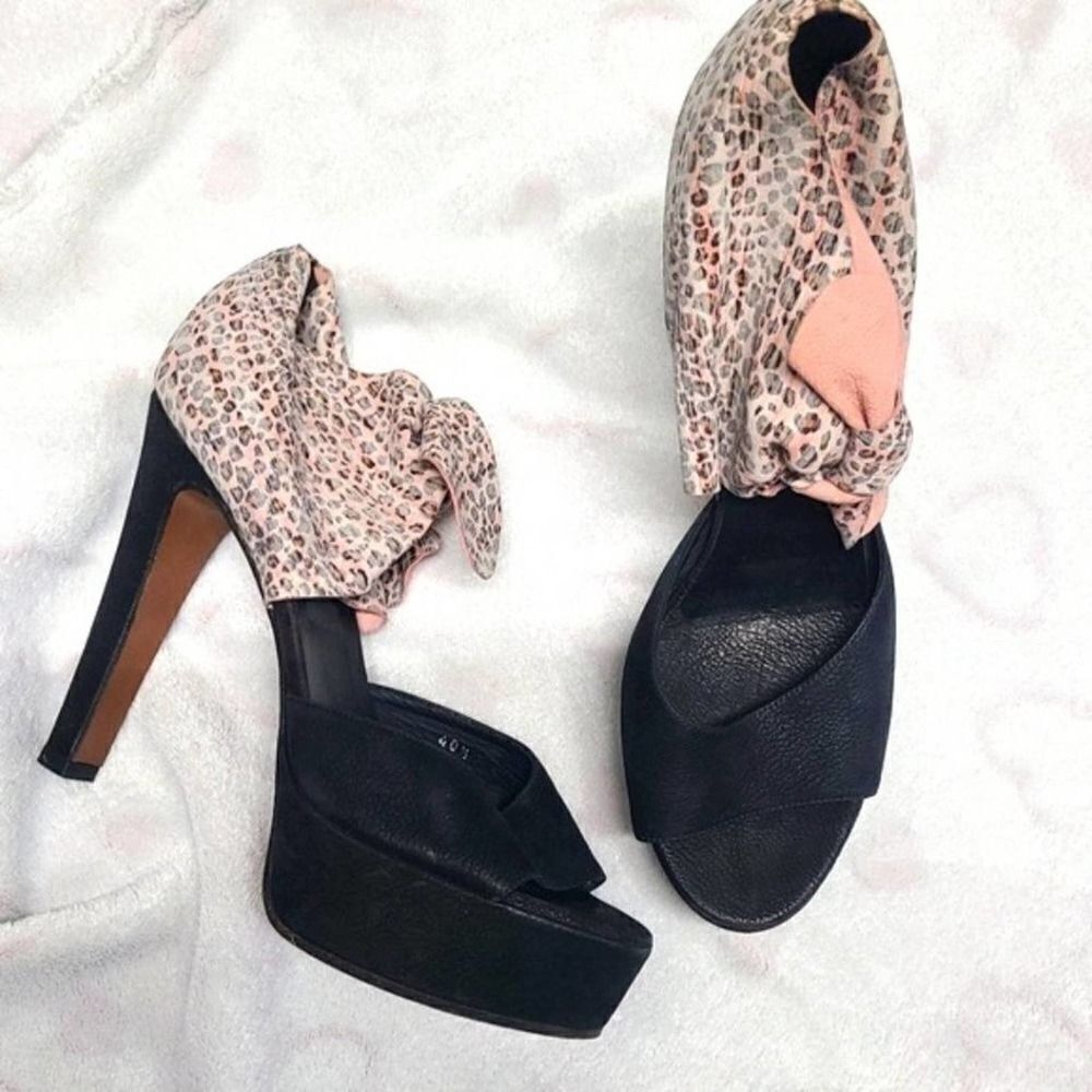 Michael‎ Perry High Heel Cheetah Print Leather 10 - Picture 13 of 16